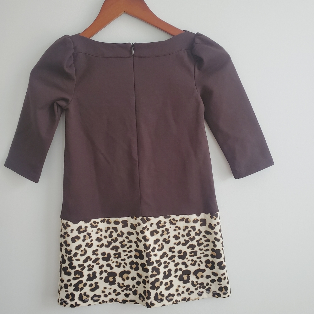 3/$25 Gymboree leopard bottom cotton spandex shift dress size 7 - Picture 3 of 4